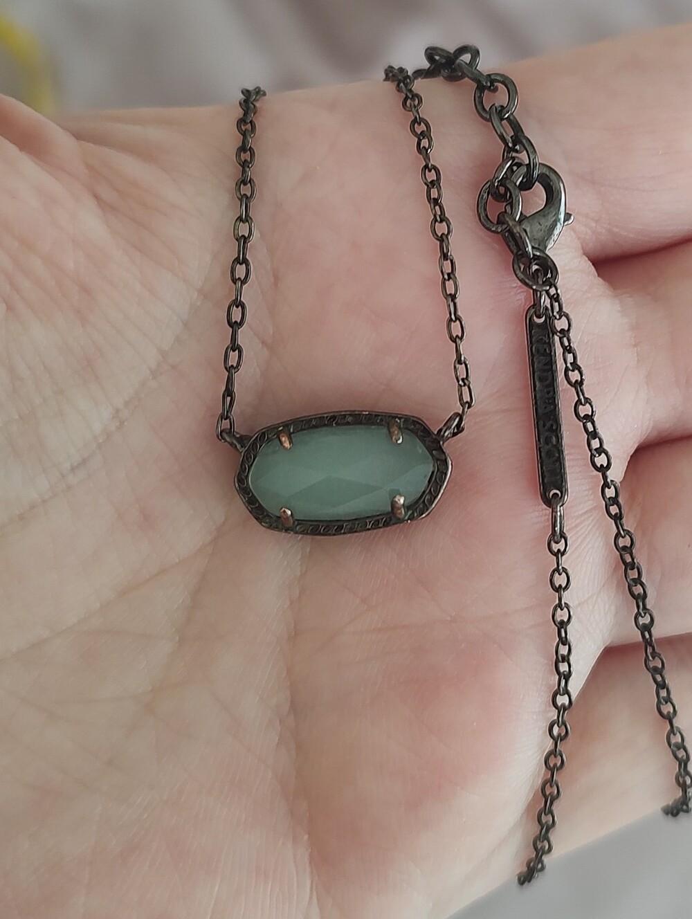 Kendra Scott Elisa - Gunmetal & Chalcedony